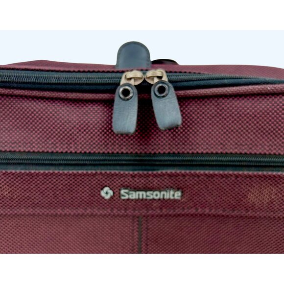 VTG SAMSONITE SILHOUETTE 5 MAROON & BLACK CARRY-ON TRAVEL BAG W/ MIRROR MULTI CO - Picture 3 of 8